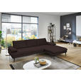ECKSOFA in Echtleder Braun  310/180 cm  - Schwarz/Braun, Design, Leder/Metall (310/180cm) - Dieter Knoll