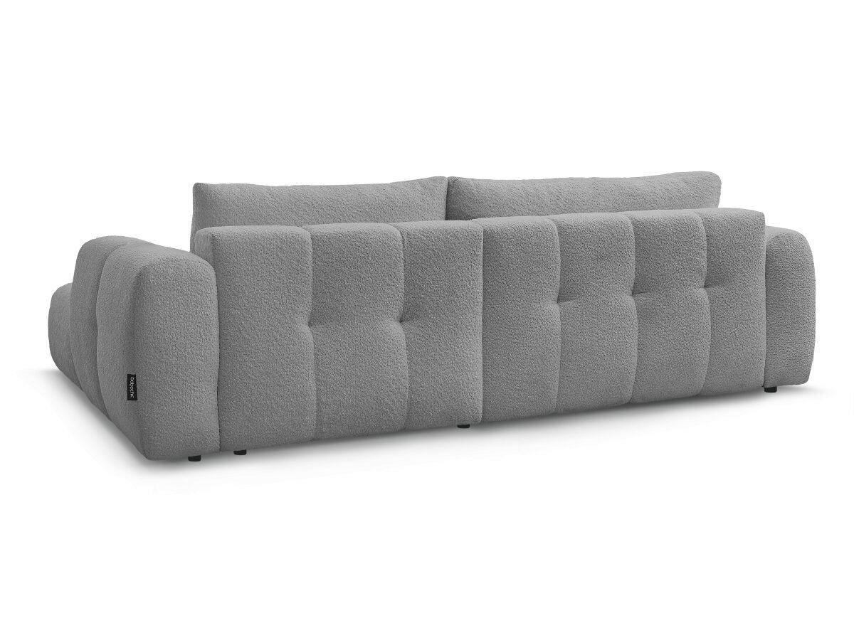 ECKSCHLAFSOFA FUJI Bouclé Dunkelgrau  inkl.  - Dunkelgrau/Schwarz, MODERN, Kunststoff/Textil (292/160cm)