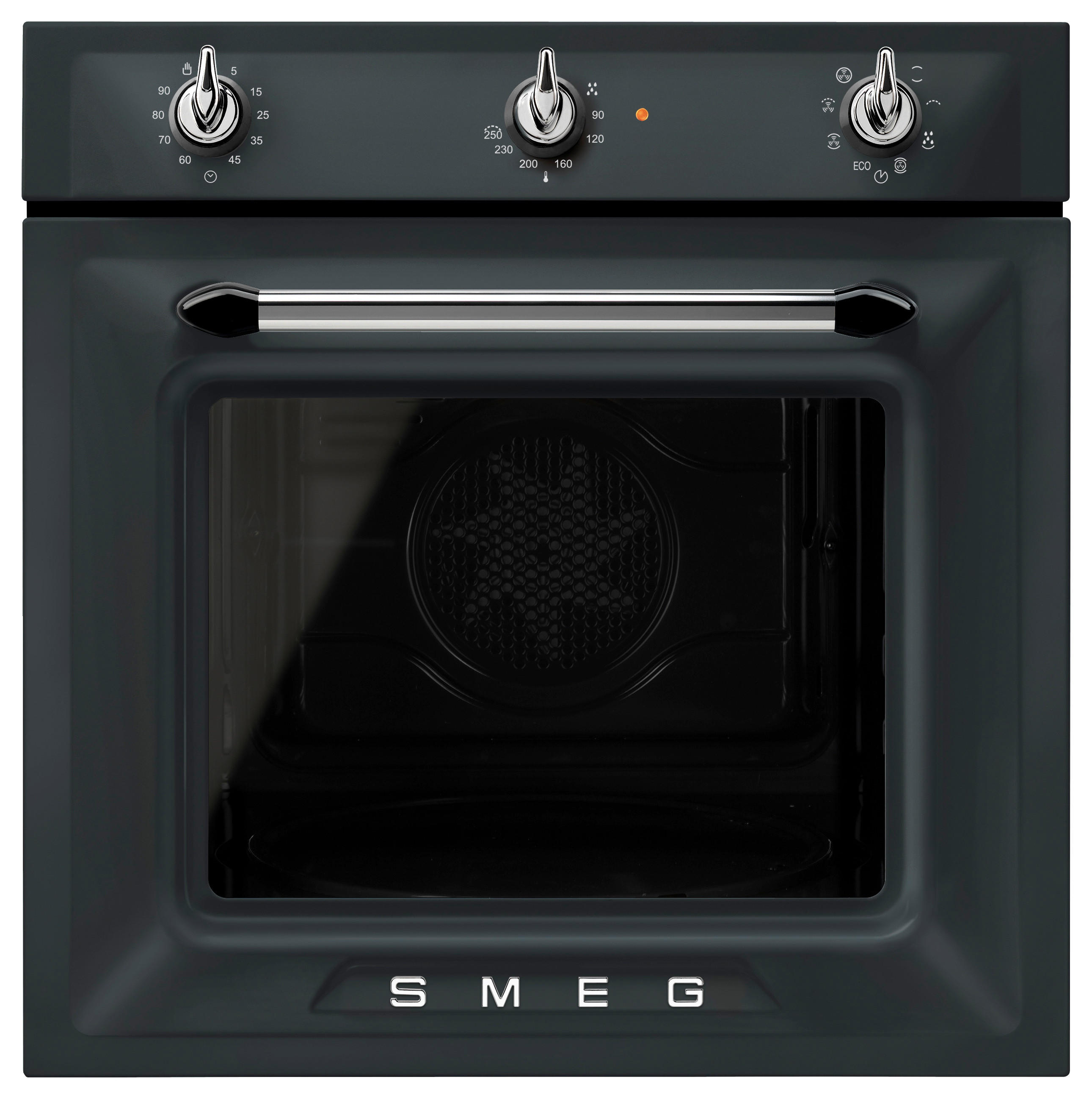 EINBAUBACKOFEN SF69M3TNO  - Schwarz, ROMANTIK / LANDHAUS, Metall (59,7/59,7/54,8cm) - SMEG