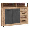 KOMMODE  in 119,5/96,8/32 cm  - Eichefarben/Anthrazit, Design, Holzwerkstoff/Kunststoff (119,5/96,8/32cm) - MID.YOU