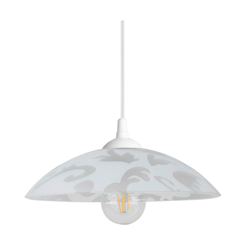 HÄNGELEUCHTE 35/70 cm  - Weiß, KONVENTIONELL, Glas/Kunststoff (35/70cm)