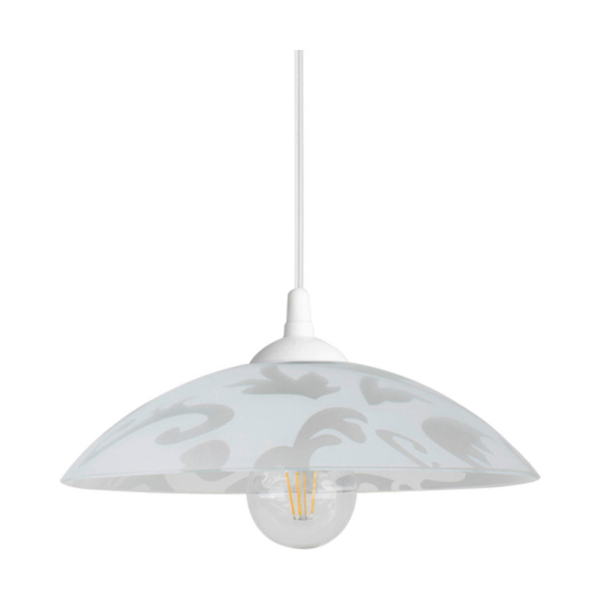 HÄNGELEUCHTE 35/70 cm  - Weiß, KONVENTIONELL, Glas/Kunststoff (35/70cm)