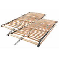 LATTENROSTSET 160/200 cm Mittelzone verstellbar, Birke  - Basics, Holz (160/200cm) - Sleeptex