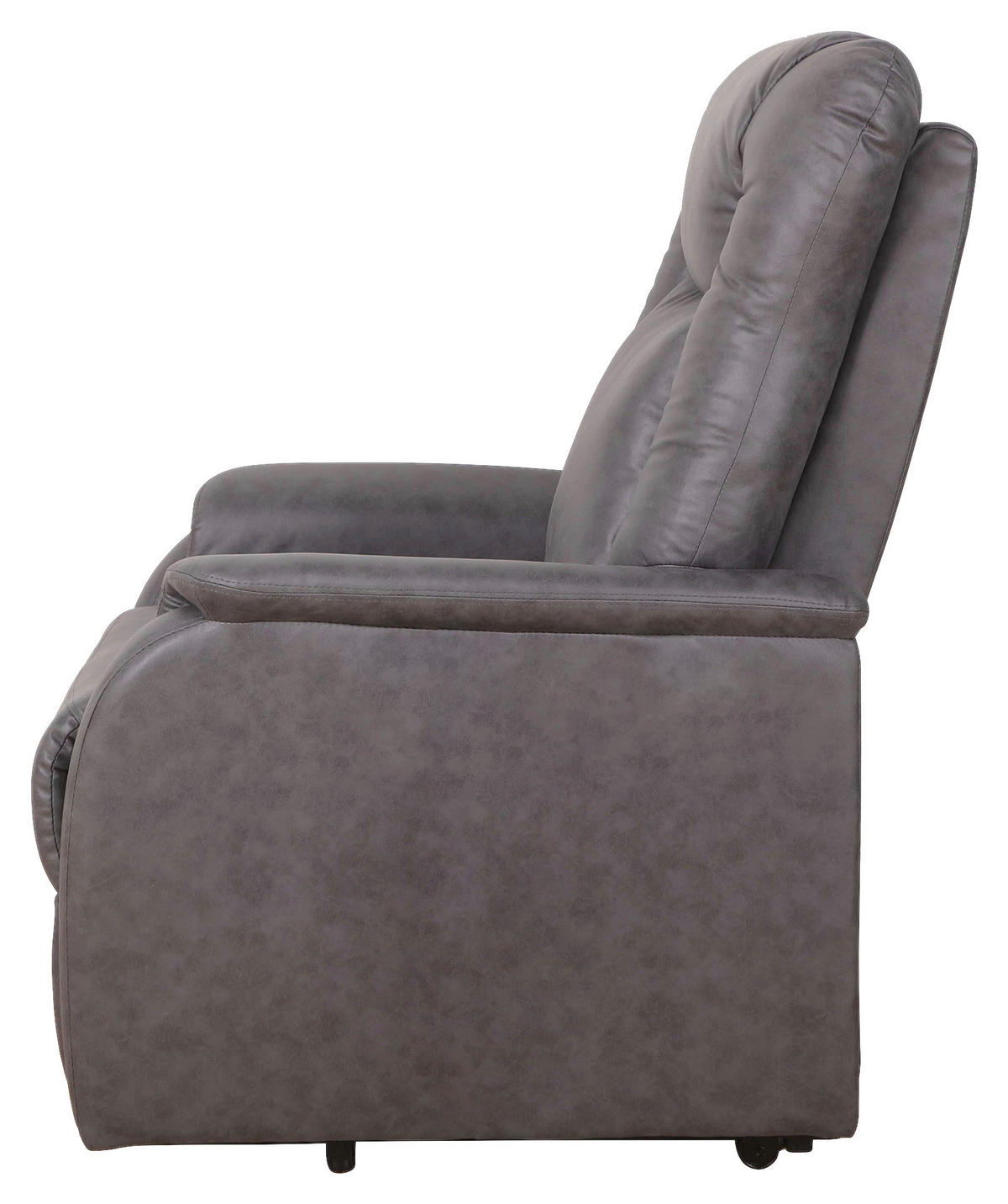 TV KRESLO, kov, textil, tmavosivá - čierna/tmavosivá, Konventionell, kov/textil (75/111/93cm) - Cantus