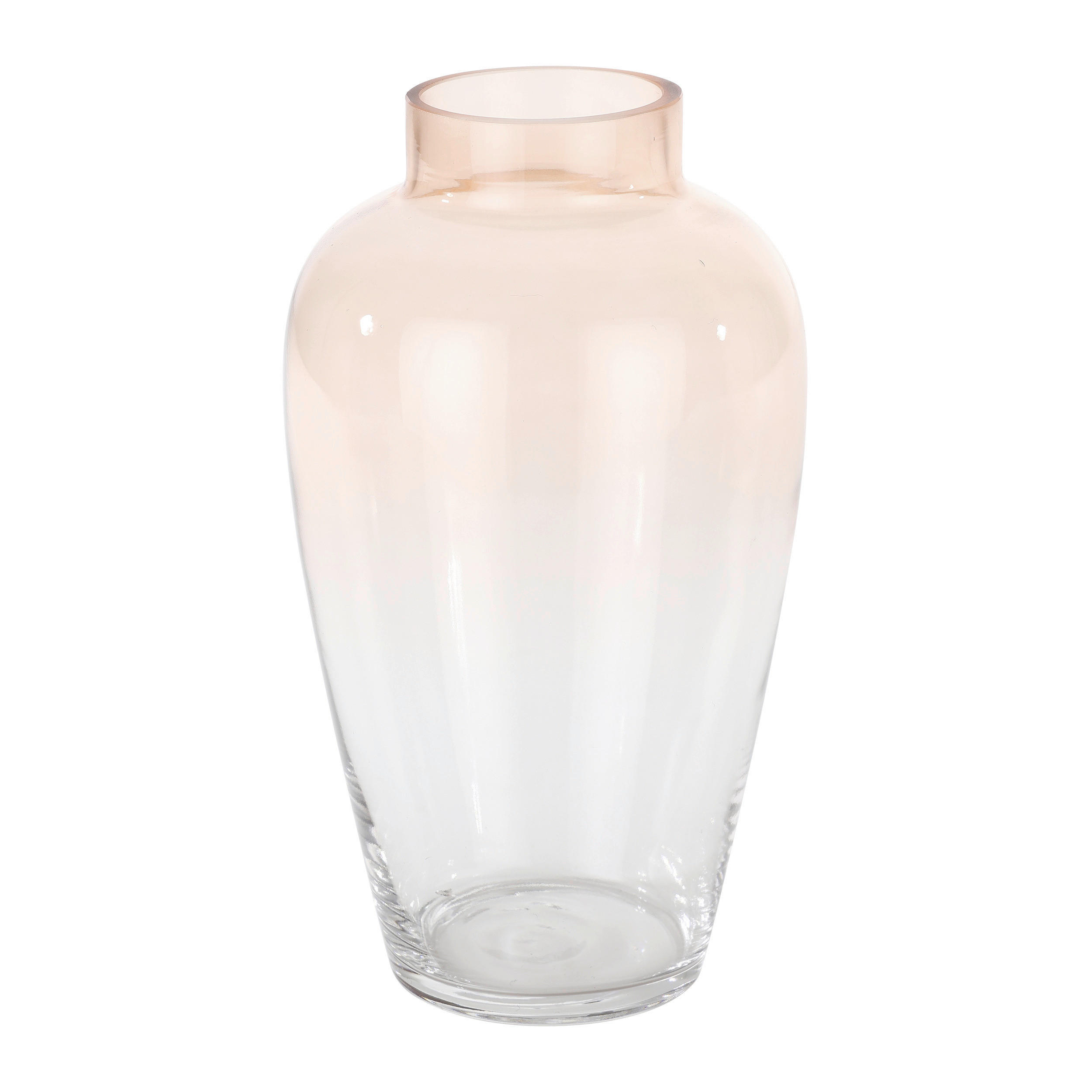 VASE  - Pink/Transparent, LIFESTYLE, Glas (15,5/27cm)