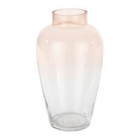VASE  - Pink/Transparent, LIFESTYLE, Glas (15,5/27cm)