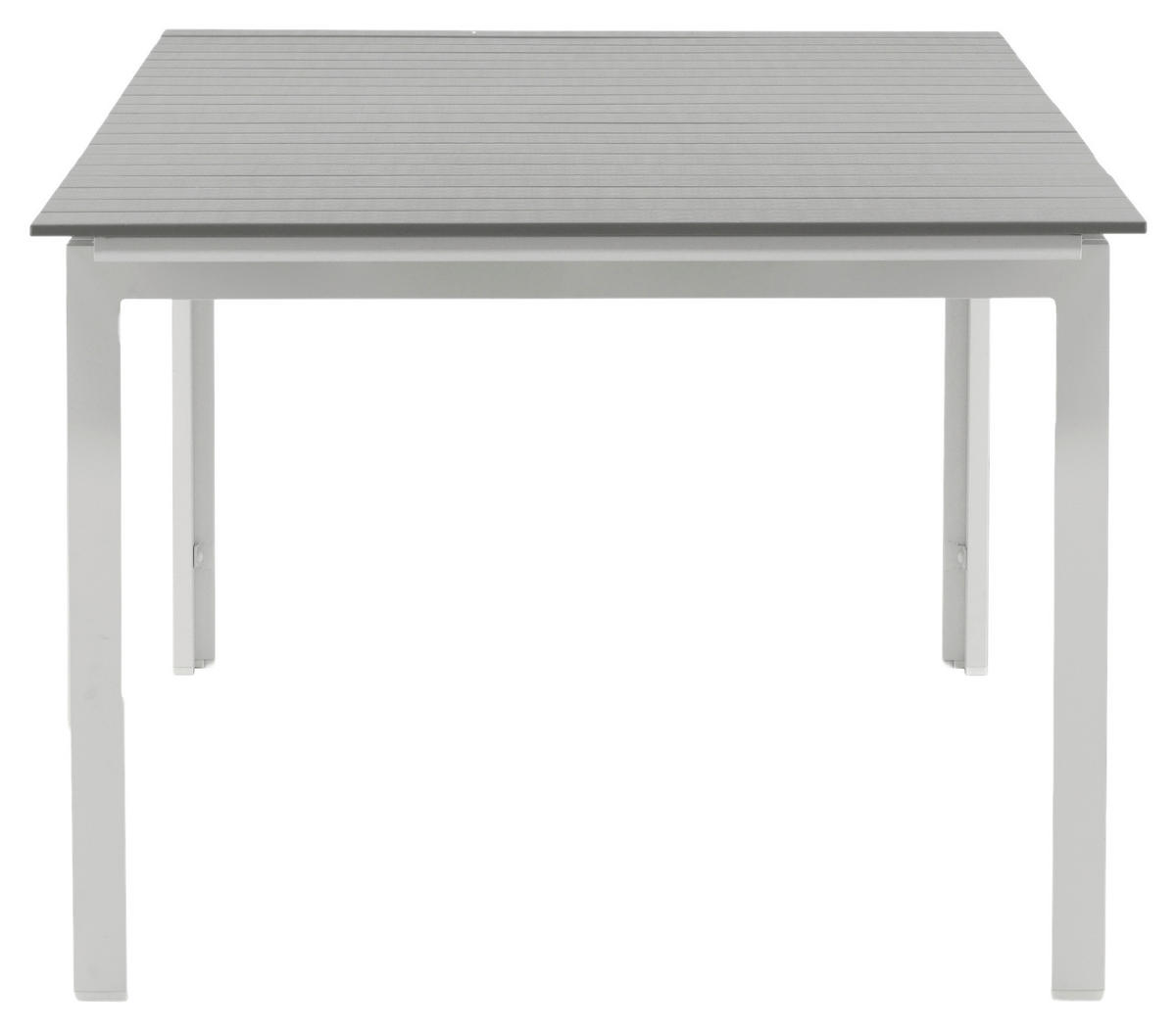 GARTENTISCH Metall Grau, Weiß rechteckig  - Weiß/Grau, KONVENTIONELL, Metall (229/100/75cm) - Gardenson