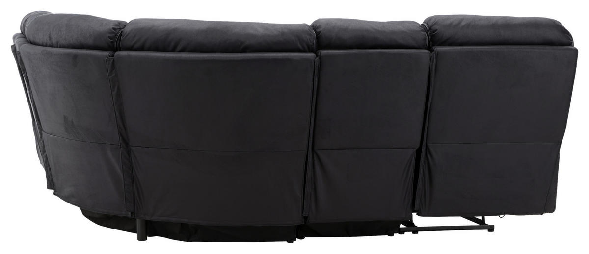 ECKSOFA Eckteil  Schwarz Lederlook (vegan)  - Schwarz, Design, Textil (338/338cm) - Livetastic