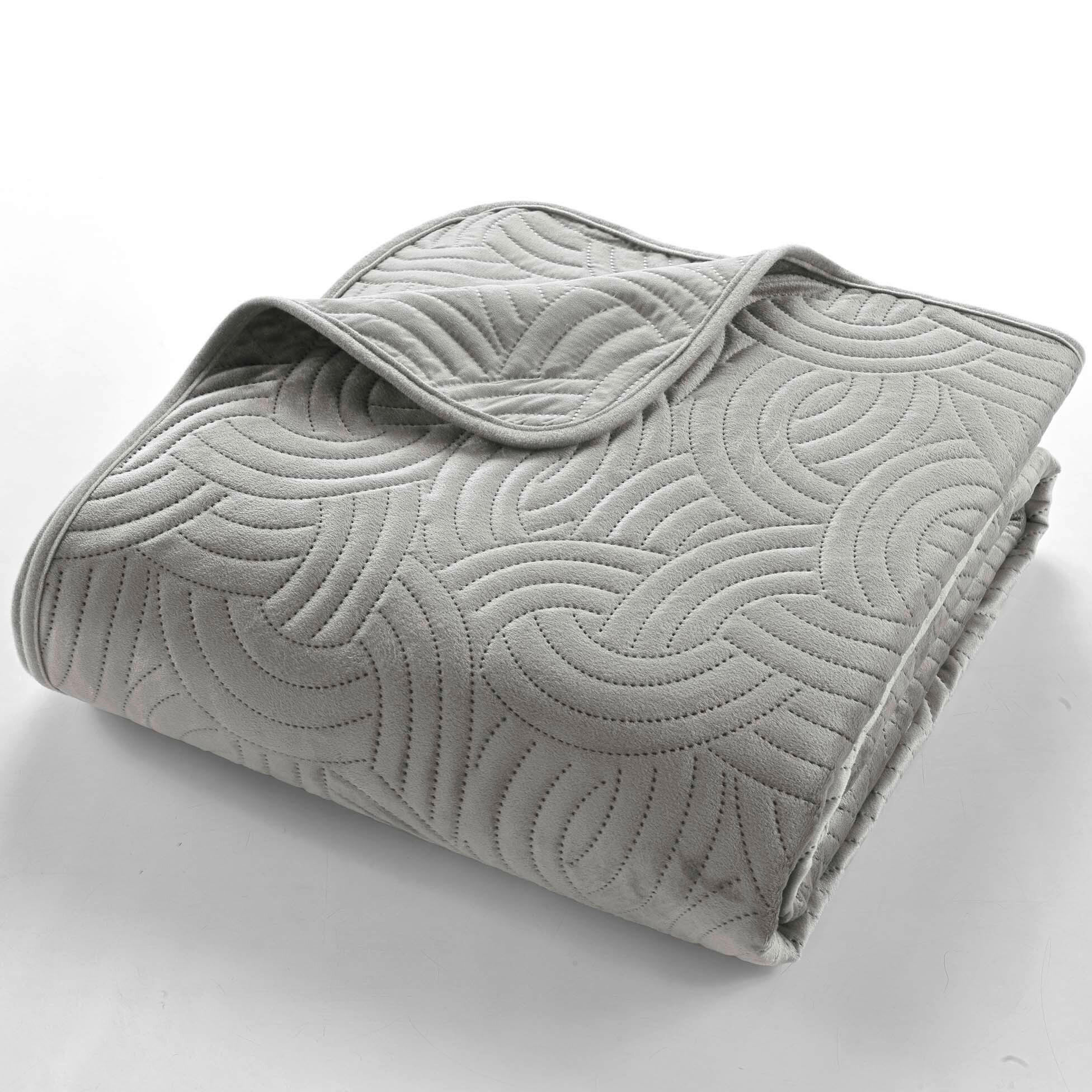 PREKRIVAČ  SOLANGE  - siva, Basics, tekstil (220/240cm)