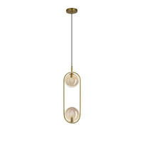PENDELLEUCHTE 18.5/14/140 cm  - Messingfarben/Bernsteinfarben, KONVENTIONELL, Metall (18.5/14/140cm)