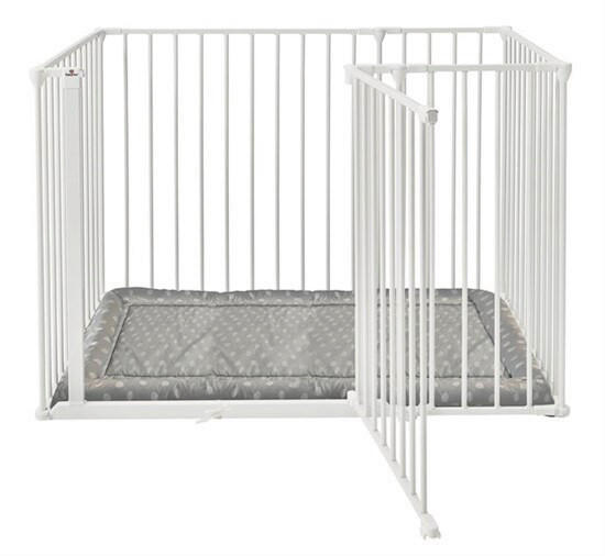 DĚTSKÁ OHRÁDKA,  - bílá, Basics, kov (102/70,5cm) - Baby Dan