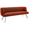 SITZBANK 200/87/64 cm Webstoff Anthrazit, Rostfarben  - Rostfarben/Anthrazit, Design, Textil/Metall (200/87/64cm) - Venjakob