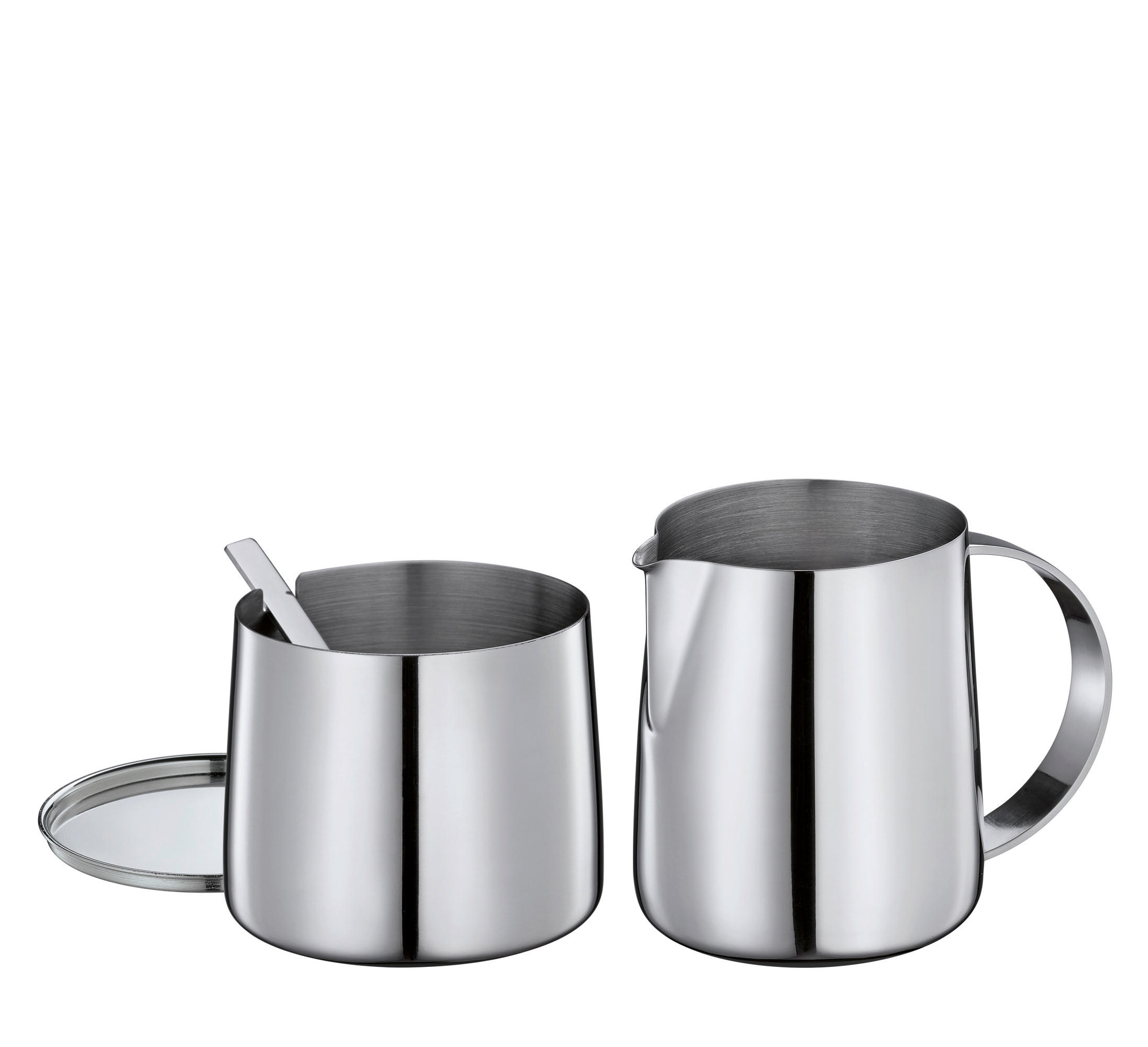 MILCH- UND ZUCKER-SET - Silberfarben, Basics, Metall (7,7/10,8/13,6cm) - Cilio