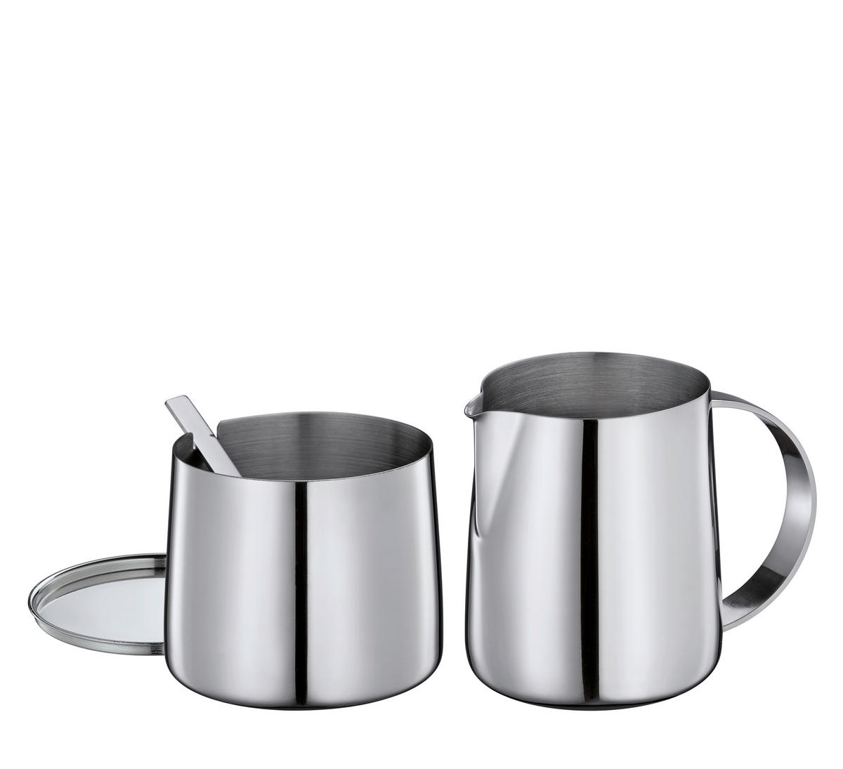 MILCH- UND ZUCKER-SET - Silberfarben, Basics, Metall (7,7/10,8/13,6cm) - Cilio