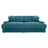 BIGSOFA Cord Petrol  - Petrol/Schwarz, MODERN, Kunststoff/Textil (230/85/190cm) - Carryhome