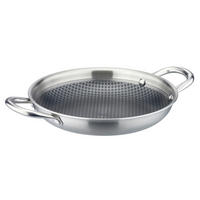 SERVIERPFANNE INOXXA BLACK Vitaflon® Quarzit Beschichtung 28 cm  - Edelstahlfarben, Basics, Metall (28cm) - GSW