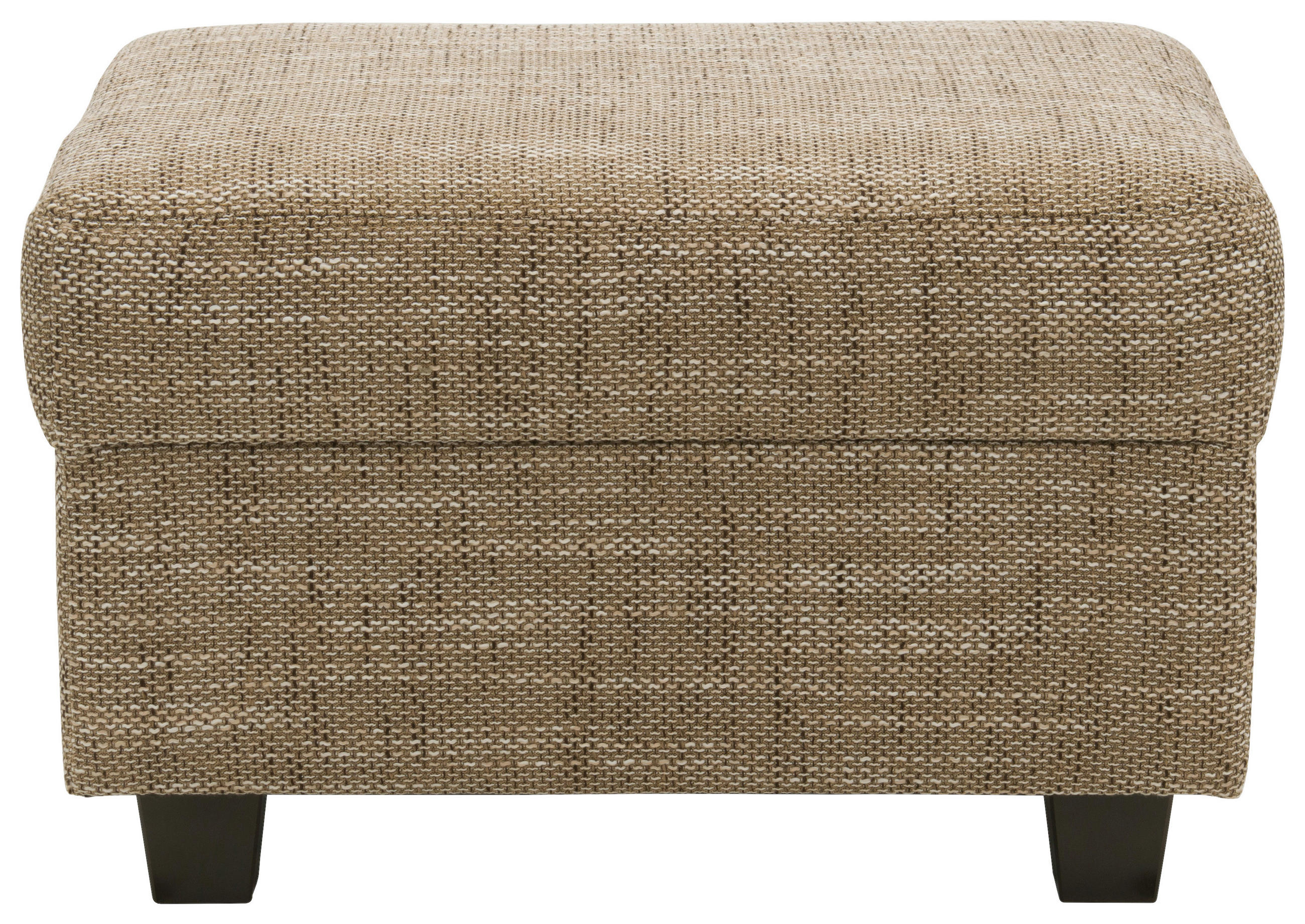 HOCKER Webstoff Braun, Beige  - Wengefarben/Beige, Design, Holz/Textil (67/41/52cm) - MID.YOU