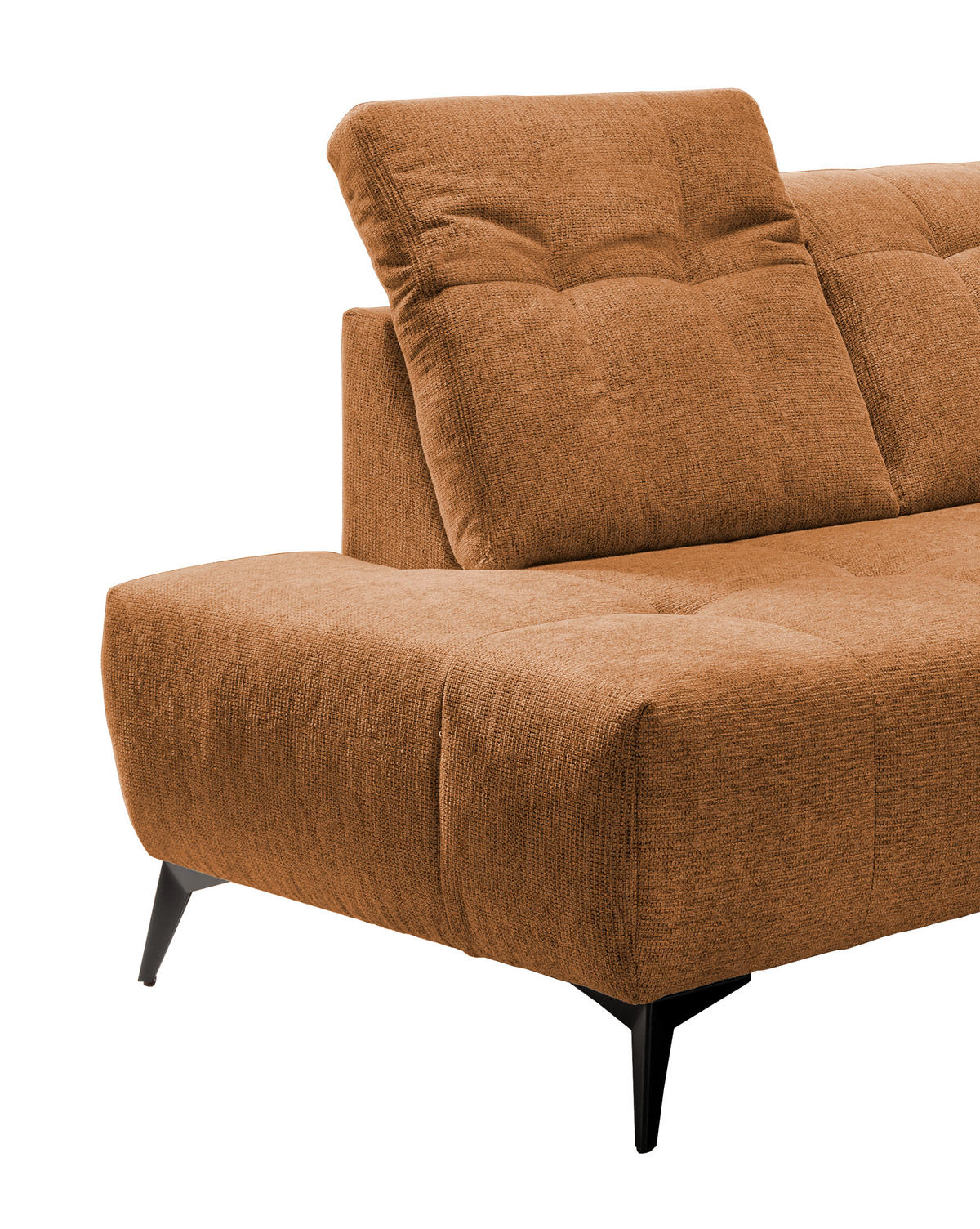 ECKSOFA in Chenille Currygelb  - Currygelb/Schwarz, Modern, Textil/Metall (200/261cm) - Livetastic