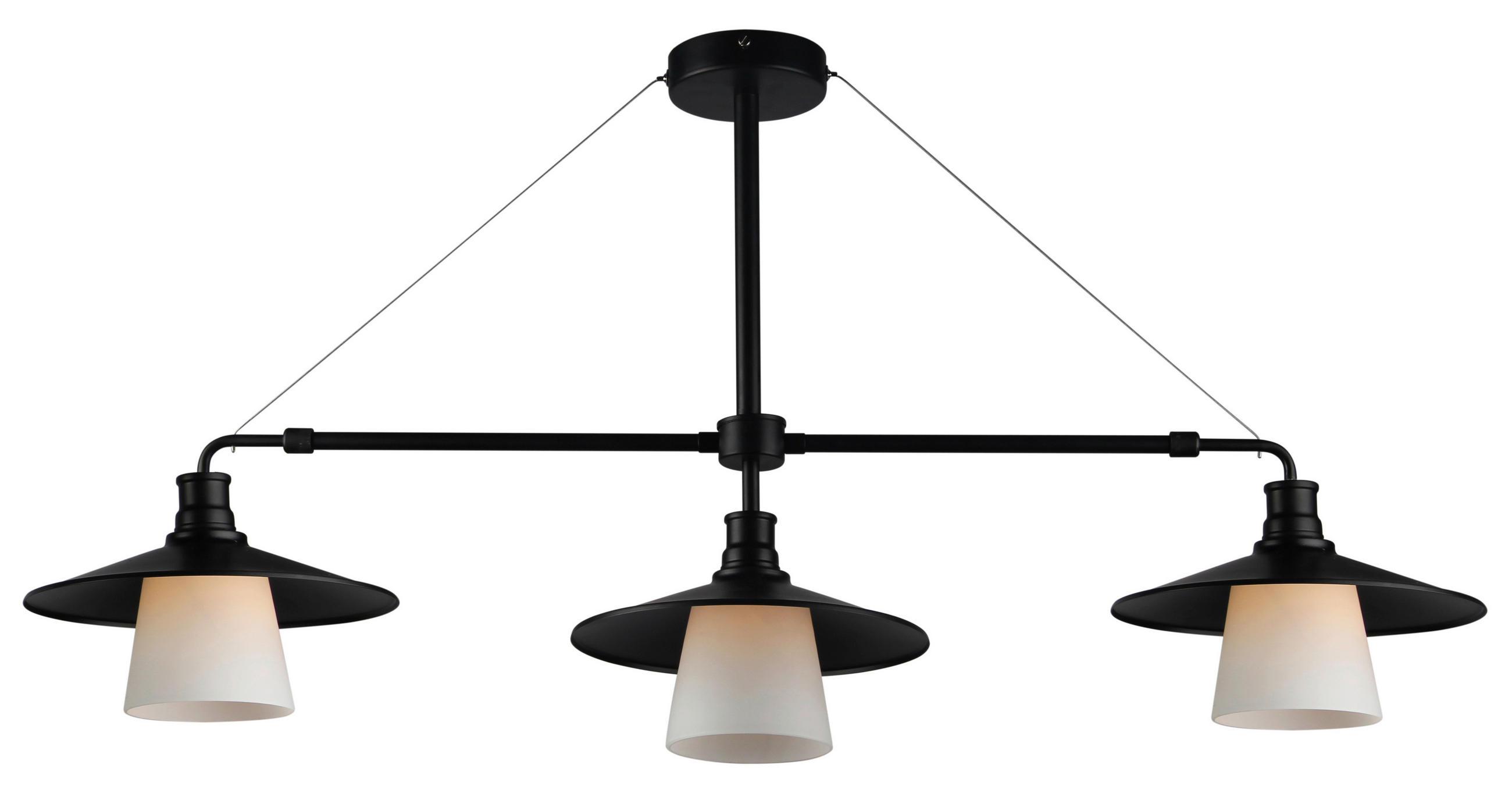 PENDELLEUCHTE Loft 98/26/55 cm   - Schwarz, Design, Metall (98/26/55cm)