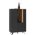 HIGHBOARD  92,9/136,6/42 cm  - Eichefarben/Anthrazit, MODERN, Glas/Holz (92,9/136,6/42cm) - Dieter Knoll
