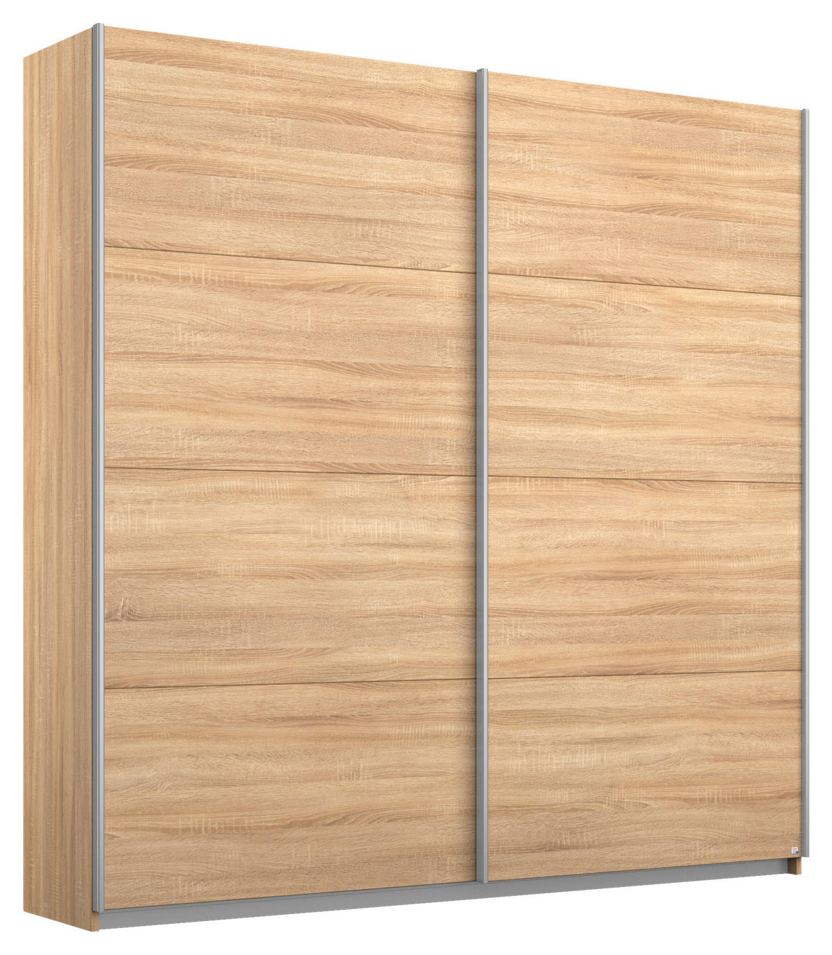 SCHWEBETÜRENSCHRANK 181/230/62 cm 2-türig Sonoma Eiche  - Alufarben/Sonoma Eiche, MODERN, Holzwerkstoff/Metall (181/230/62cm) - Rauch Möbel