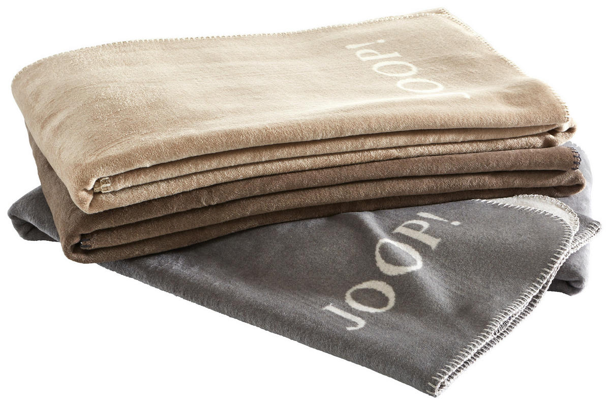 WOHNDECKE Uni Doubleface 150/200 cm  - Sandfarben/Creme, Basics, Textil (150/200cm) - Joop!