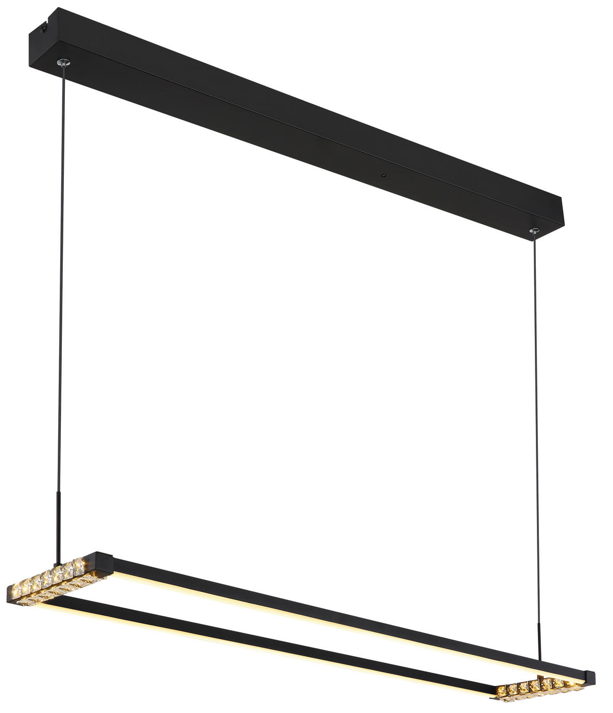 LED-HÄNGELEUCHTE 102,5/20,6/150 cm    - Klar/Weiss, Design, Kunststoff/Metall (102,5/20,6/150cm) - Globo