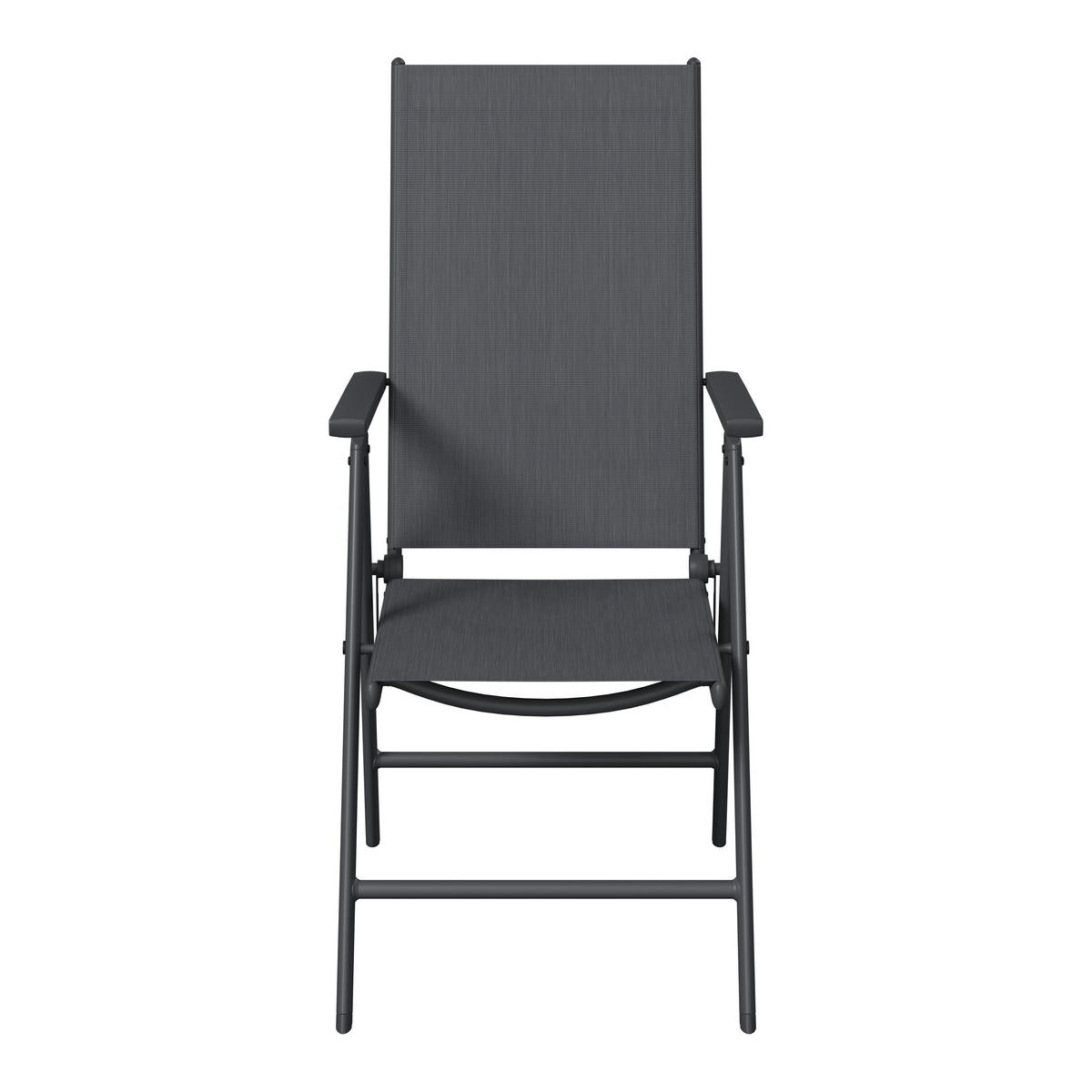 GARTENSESSEL Aluminium Anthrazit  - Anthrazit, MODERN, Textil/Metall (54/107/66cm) - Ambia Garden