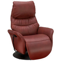 RELAXSESSEL Echtleder Relaxfunktion, Kopfteilverstellung, Fußteilverstellung    - Anthrazit/Braun, Design, Leder/Metall (78/111/85cm) - Himolla Komfortklass