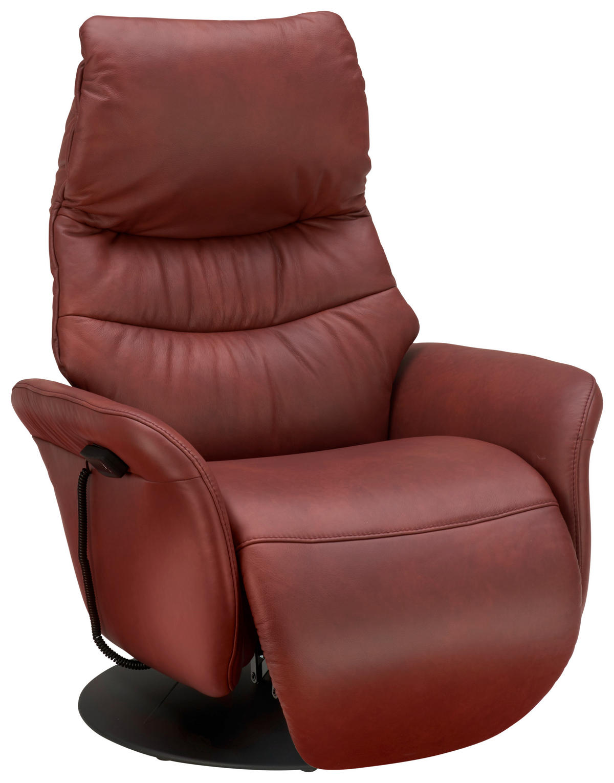 RELAXSESSEL Echtleder Relaxfunktion, Kopfteilverstellung, Fußteilverstellung    - Anthrazit/Braun, Design, Leder/Metall (78/111/85cm) - Himolla Komfortklass