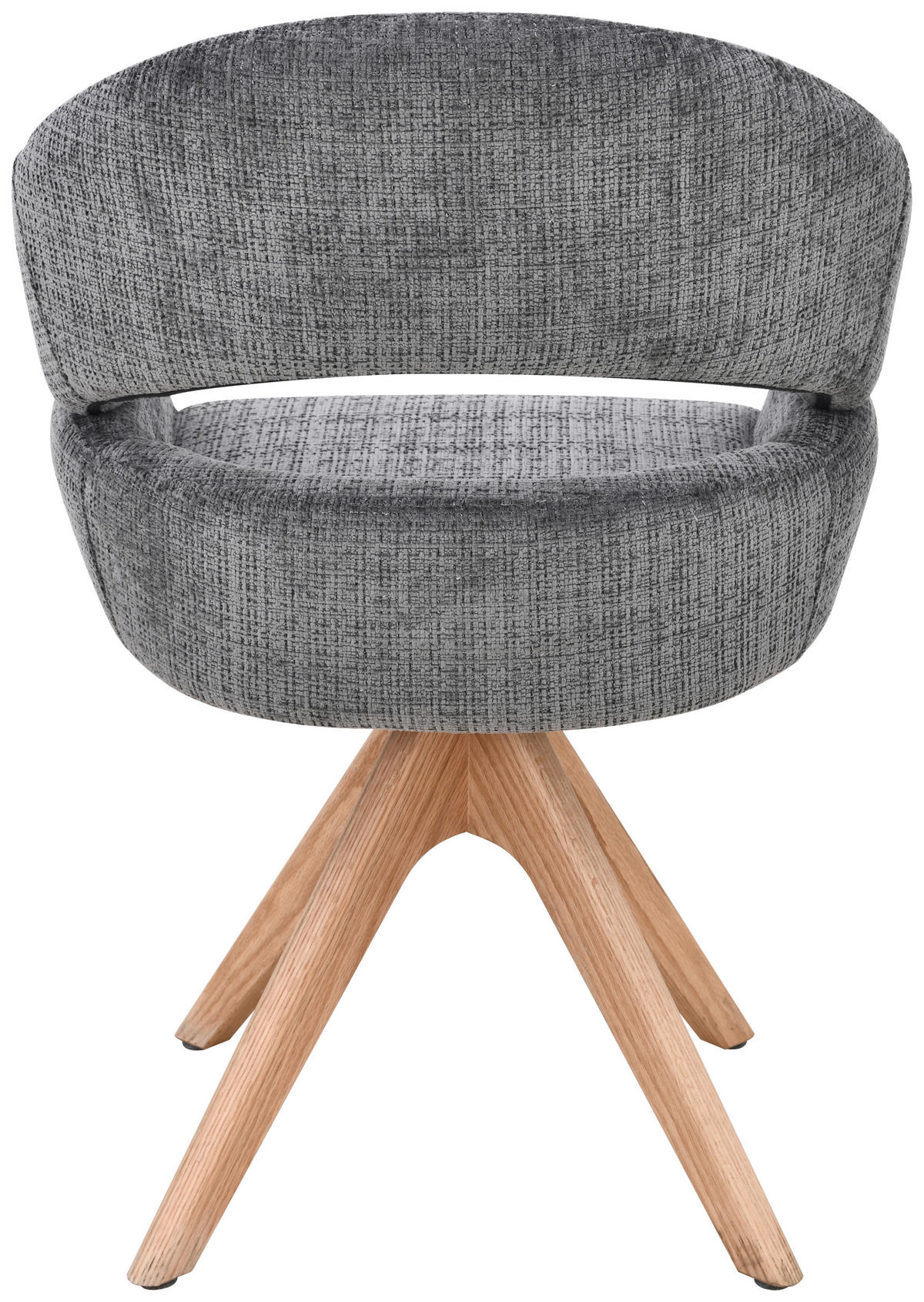 ARMLEHNSTUHL in Holz, Textil Grau, Eichefarben  - Eichefarben/Grau, MODERN, Holz/Textil (58/85/62cm) - Livetastic