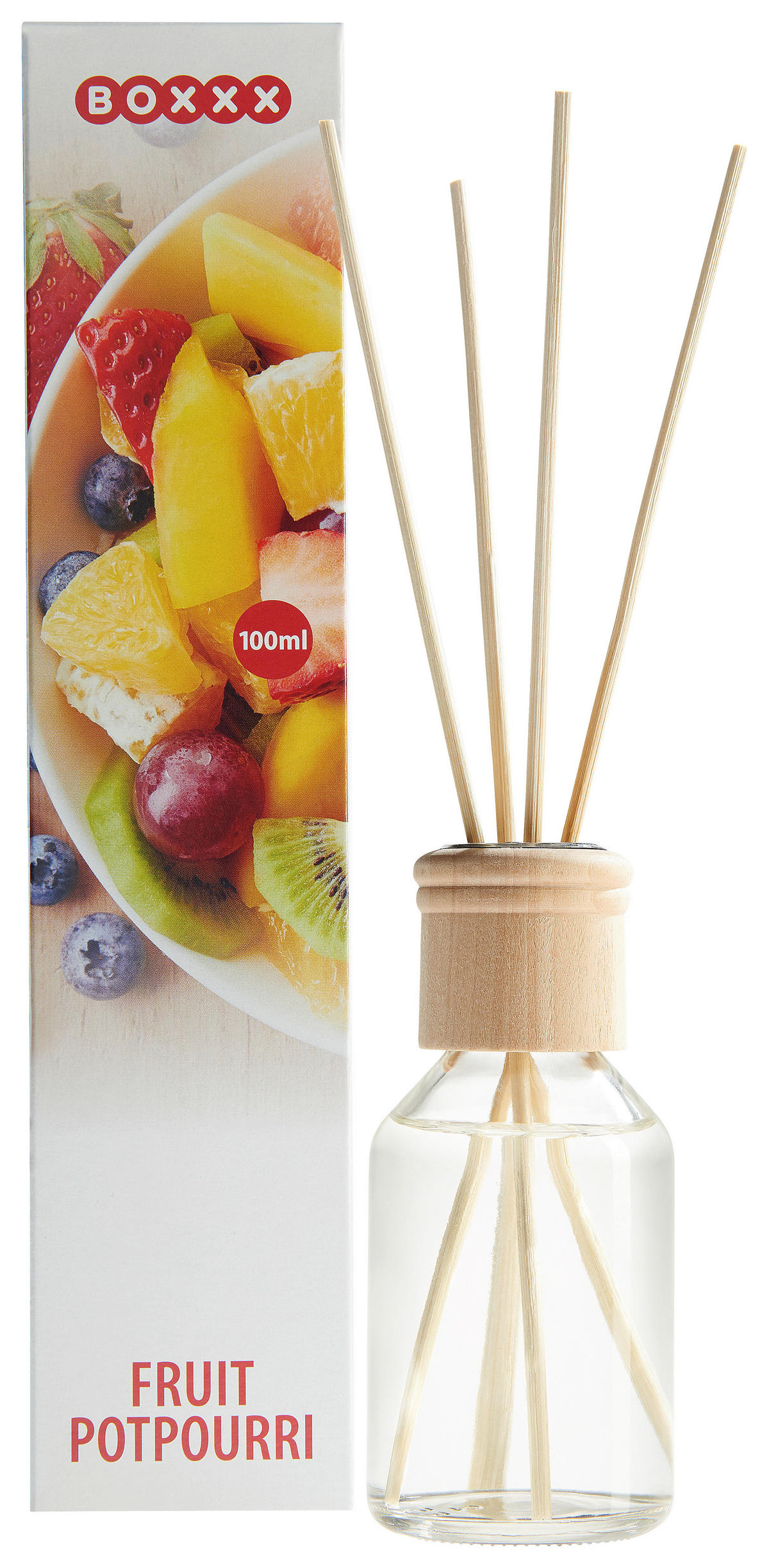 ARÓMA DIFUZÉR exotické ovocie, 100 ml - prírodná farba, Basics, sklo (100ml) - Boxxx