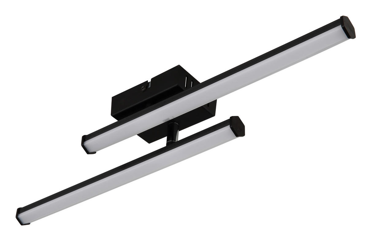 LED-DECKENLEUCHTE    50/7/8,4 cm  - Weiss/Schwarz, Design, Kunststoff (50/7/8,4cm) - Globo