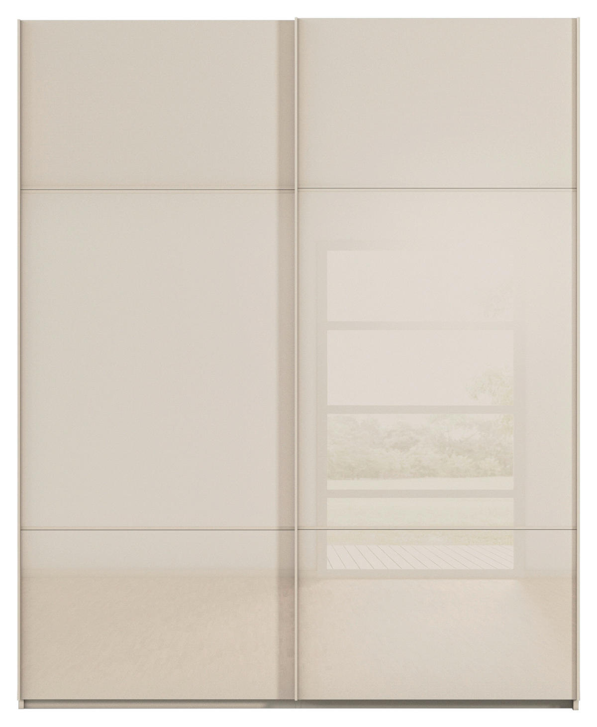 SCHWEBETÜRENSCHRANK 181/223/67 cm 2-türig Champagner  - Champagner, KONVENTIONELL, Glas/Holzwerkstoff (181/223/67cm) - Novel