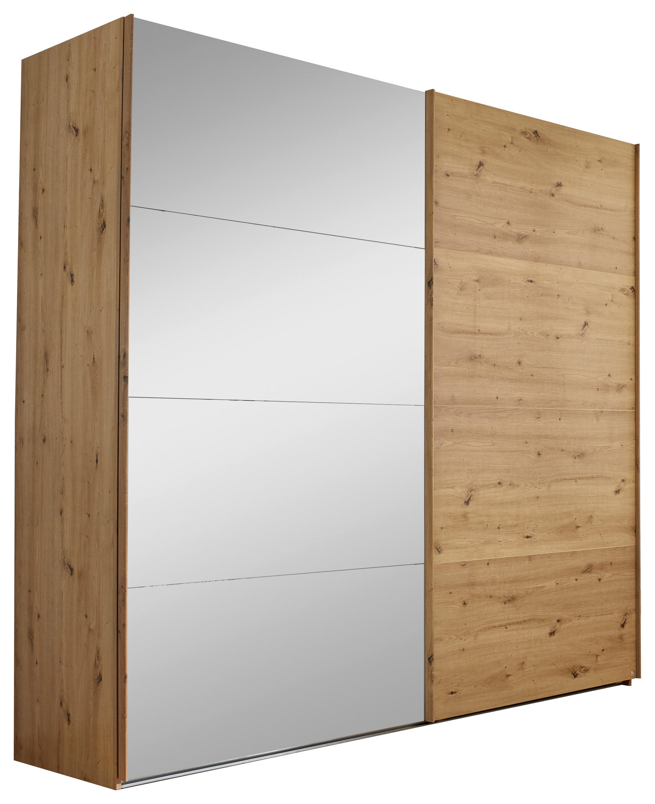 SCHWEBETÜRENSCHRANK in Eiche Artisan  - Eiche Artisan, Design, Glas/Holzwerkstoff (271/223/68cm) - Xora