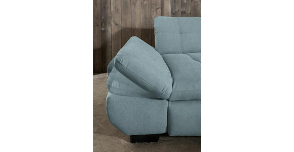 ECKSOFA in Mikrofaser Pastellblau  - Pastellblau/Schwarz, Design, Textil/Metall (290/198cm) - Xora