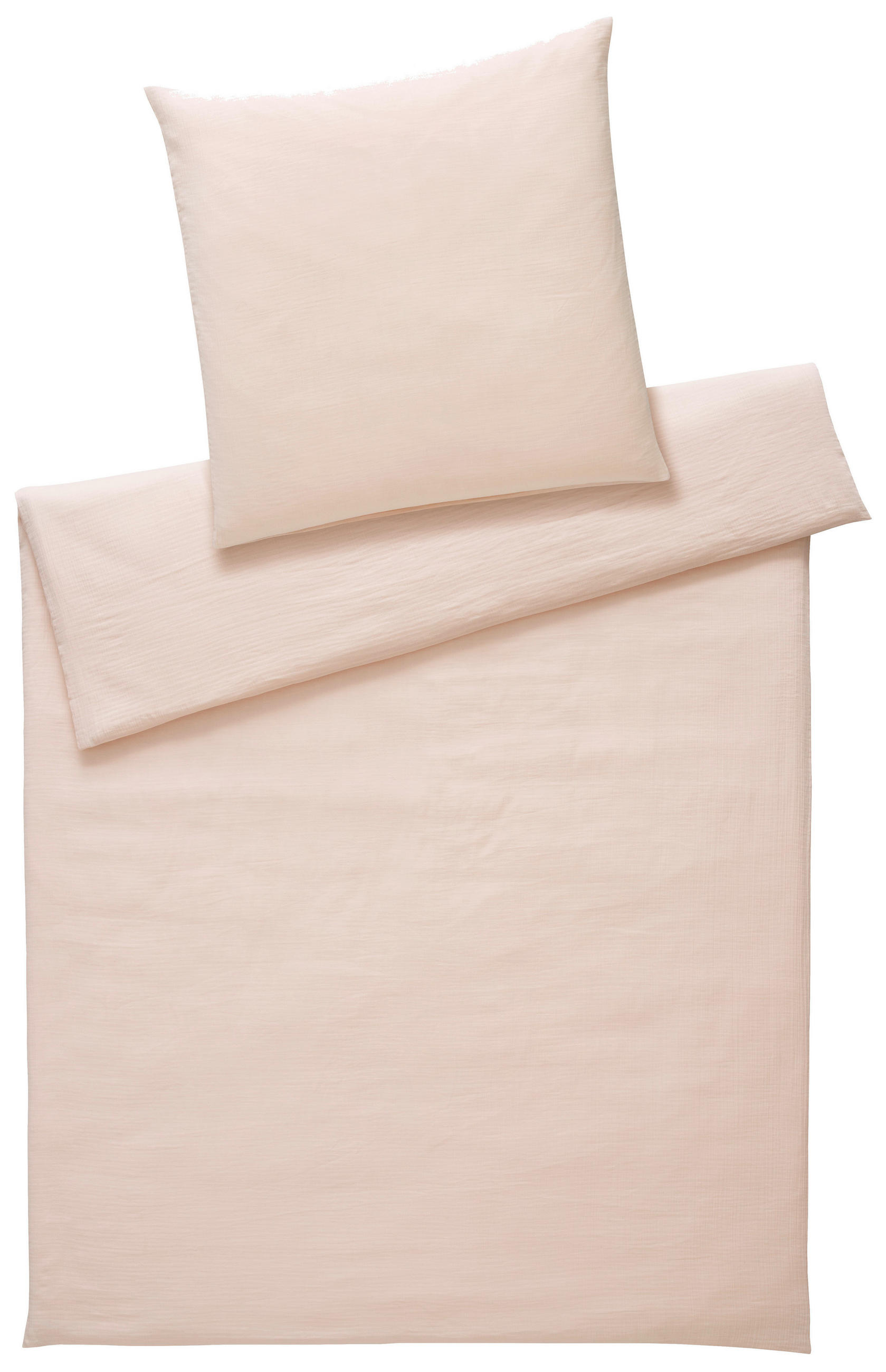 BETTWÄSCHESET Musselin 160/210 cm  70 cm/50 cm  - Aprikose, Basics, Textil (160/210cm) - Elegante