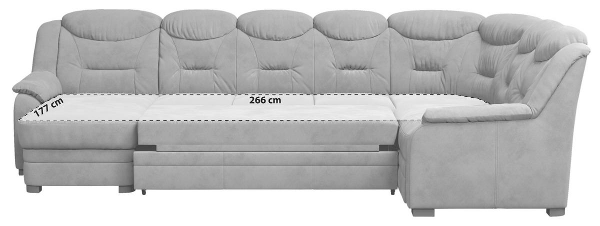 WOHNLANDSCHAFT Anthrazit Mikrofaser  - Anthrazit/Schwarz, Basics, Kunststoff/Textil (330/99/211cm) - MID.YOU