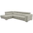 ECKSOFA in Chenille Beige  - Chromfarben/Beige, Design, Textil (207/301cm) - Xora