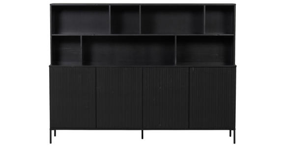 BUFFET Schwarz  200/150/44 cm  - Schwarz, Design, Holz/Holzwerkstoff (200/150/44cm) - Ambia Home