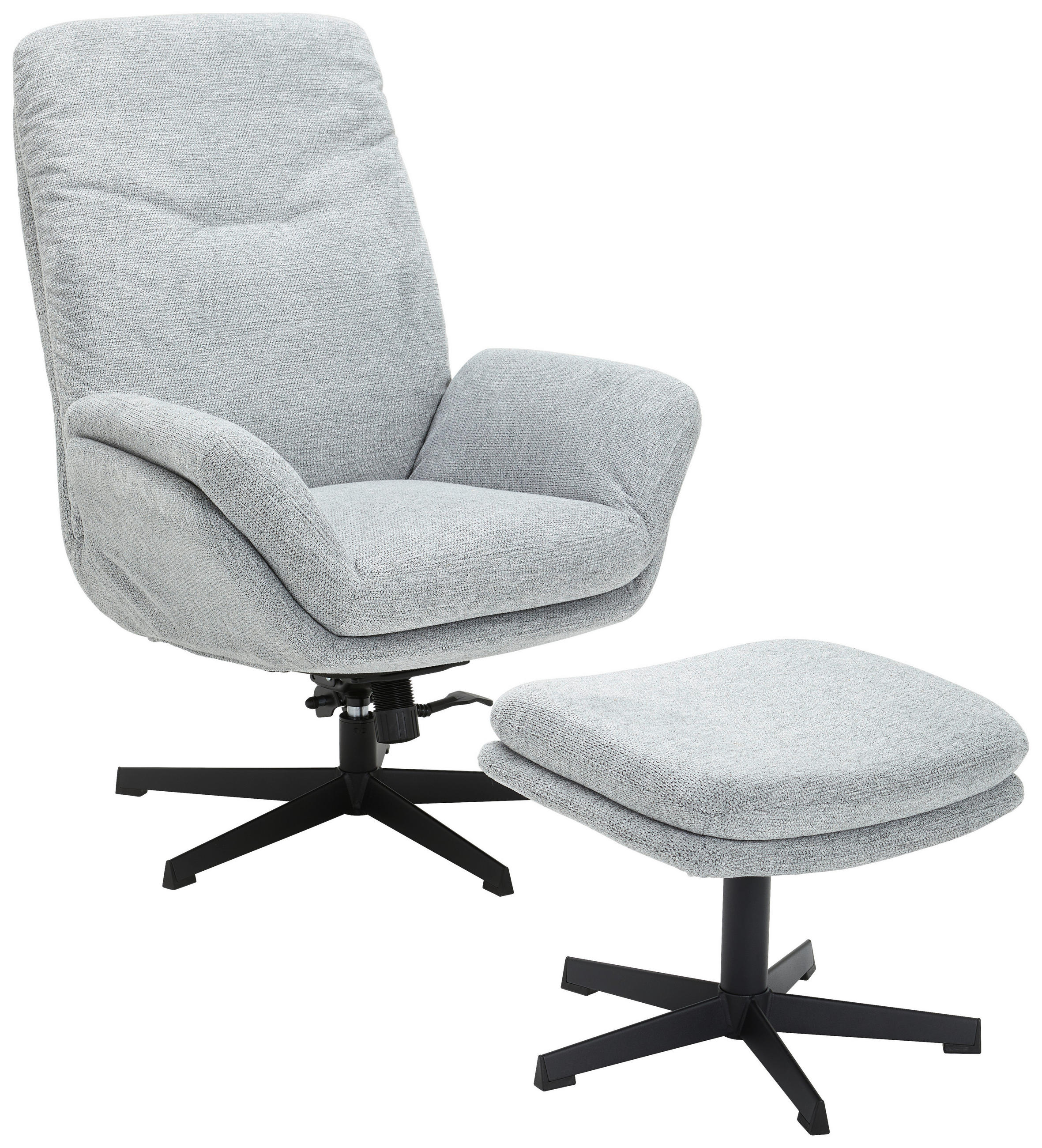 RELAXSESSELSET Webstoff    - Schwarz/Grau, Design, Textil/Metall (75/103/85cm) - Carryhome