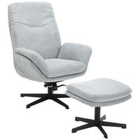 RELAXSESSELSET Webstoff    - Schwarz/Grau, Design, Textil/Metall (75/103/85cm) - Carryhome