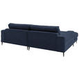 ECKSOFA  in Flachgewebe Dunkelblau  177/253 cm  - Schwarz/Dunkelblau, Design, Textil/Metall (177/253cm) - Dieter Knoll