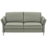 2,5-SITZER in Echtleder Hellgrau  - Hellgrau/Alufarben, Design, Leder/Metall (164/82/99cm) - Dieter Knoll