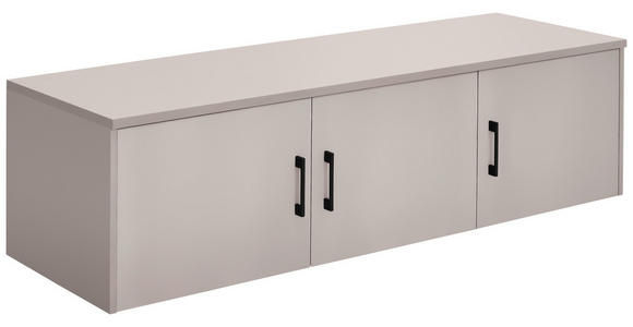AUFSATZSCHRANK 157/43/54 cm   - Kaschmir/Schwarz, Basics, Holzwerkstoff/Metall (157/43/54cm) - Xora