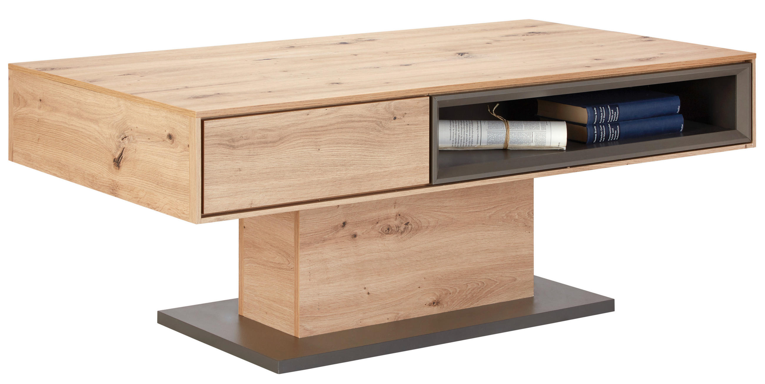 Hom`in Couchtisch Eiche Artisan 65x44x115 cm