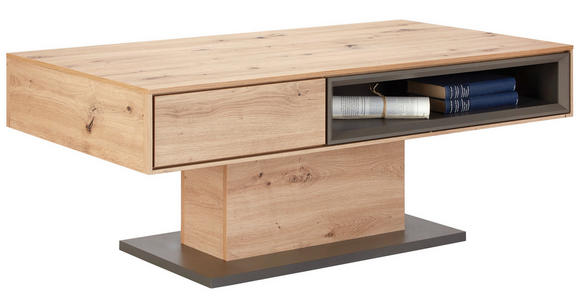 COUCHTISCH 115/65/44 cm rechteckig Eiche Artisan  - Eichefarben/Eiche Artisan, Design, Holzwerkstoff (115/65/44cm) - Hom`in