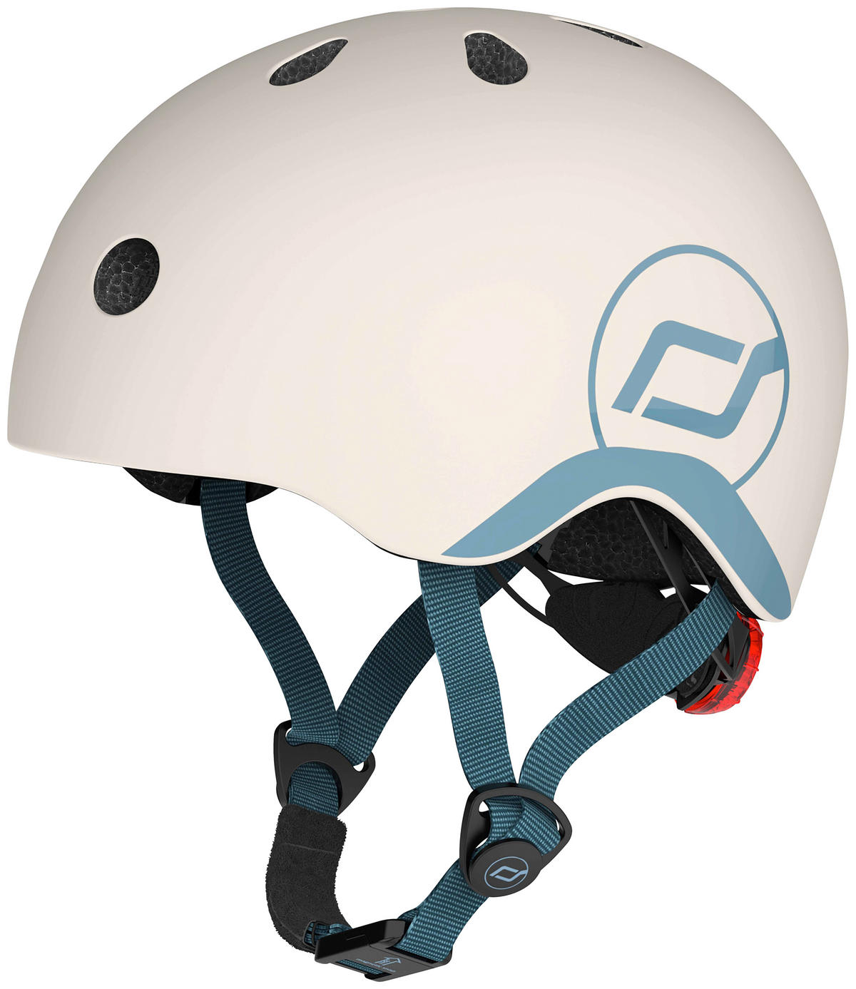 KINDERHELM Safety Helmet  - Blau/Hellgrau, Trend, Kunststoff/Textil (XXS-Snull) - Scoot and Ride