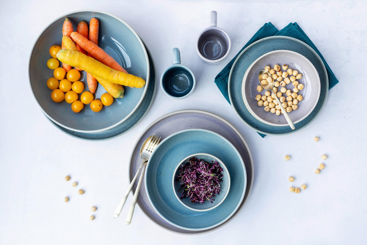 SCHÜSSELSET Candy 5-teilig  - Pastellblau, Basics, Keramik - Mäser