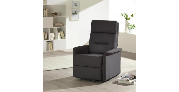FERNSEHSESSEL in Textil Grau - Schwarz/Grau, KONVENTIONELL, Textil (76/106/82-158cm) - Cantus